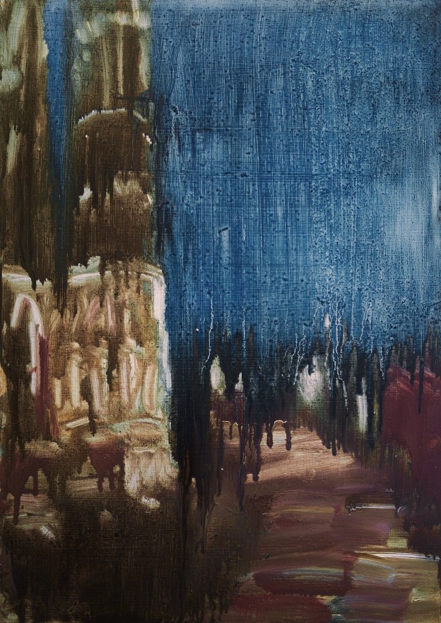 Vesper I. Oil on wood. 42 by 30 cms. Rose Strang 2026